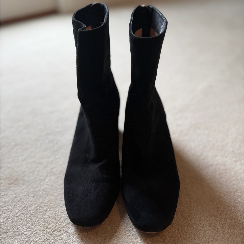 J. Crew Black Suede Ankle Boots